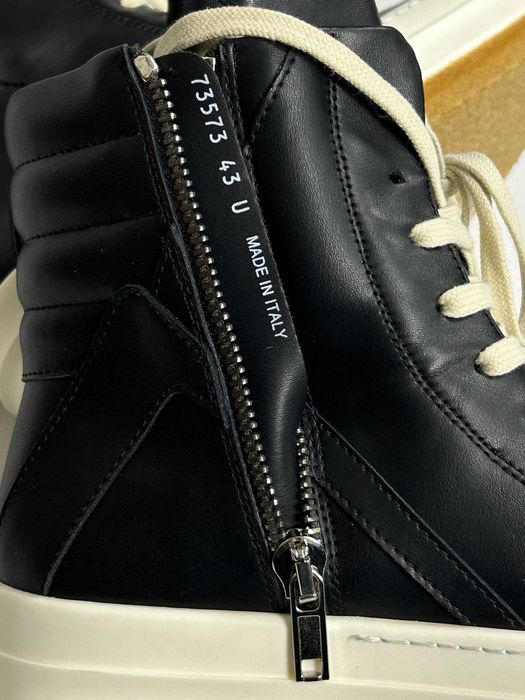 Rick Owens Geobasket Ramones jumbo laces чорні кеди opium archive