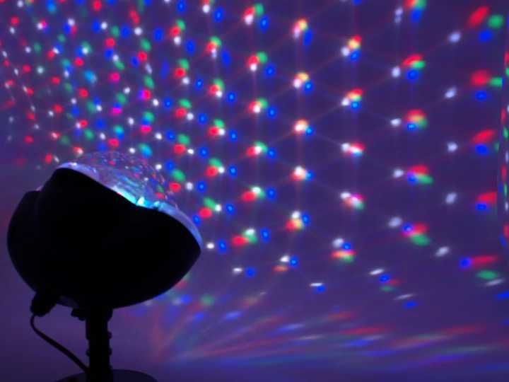 Светодиодный новогодний лазерный проектор диско шар WL-808, есть опт