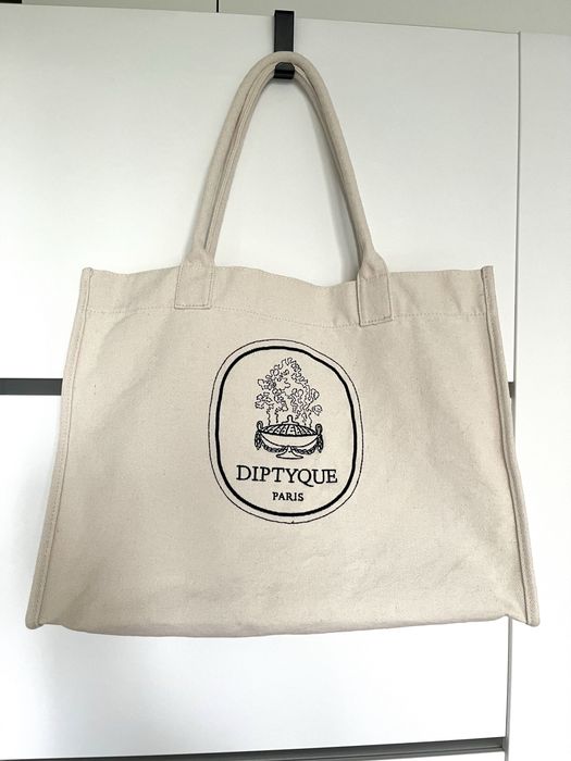 Duża torba materiałowa bawełniana Diptyque shopper it bag