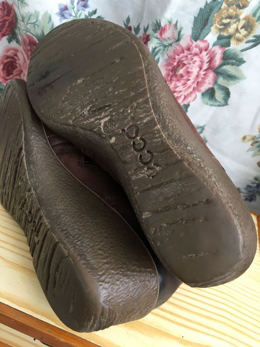Ecco 38, 24,5 cm, skóra naturalna, koturny