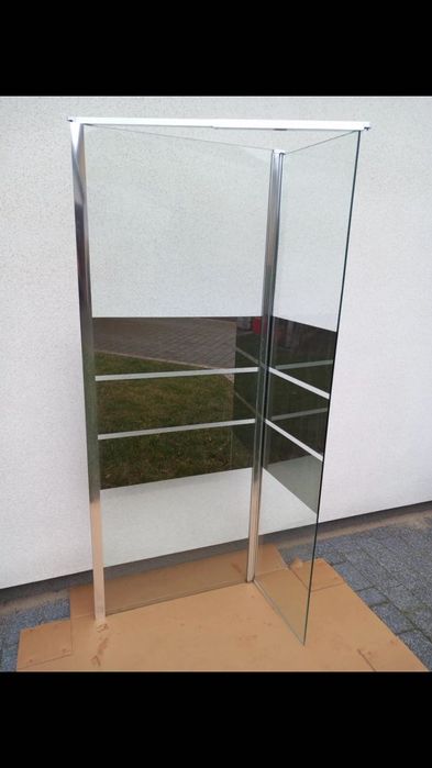 Kabina prysznicowa GoodHome Beloya 80+45 cm chrom szkło lustrzane