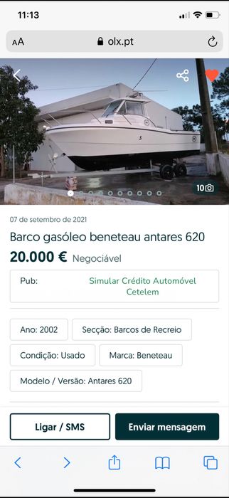 Barco a gasolio de 85hp