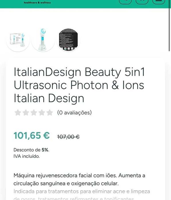 máquina rejuvenascimento facial nova