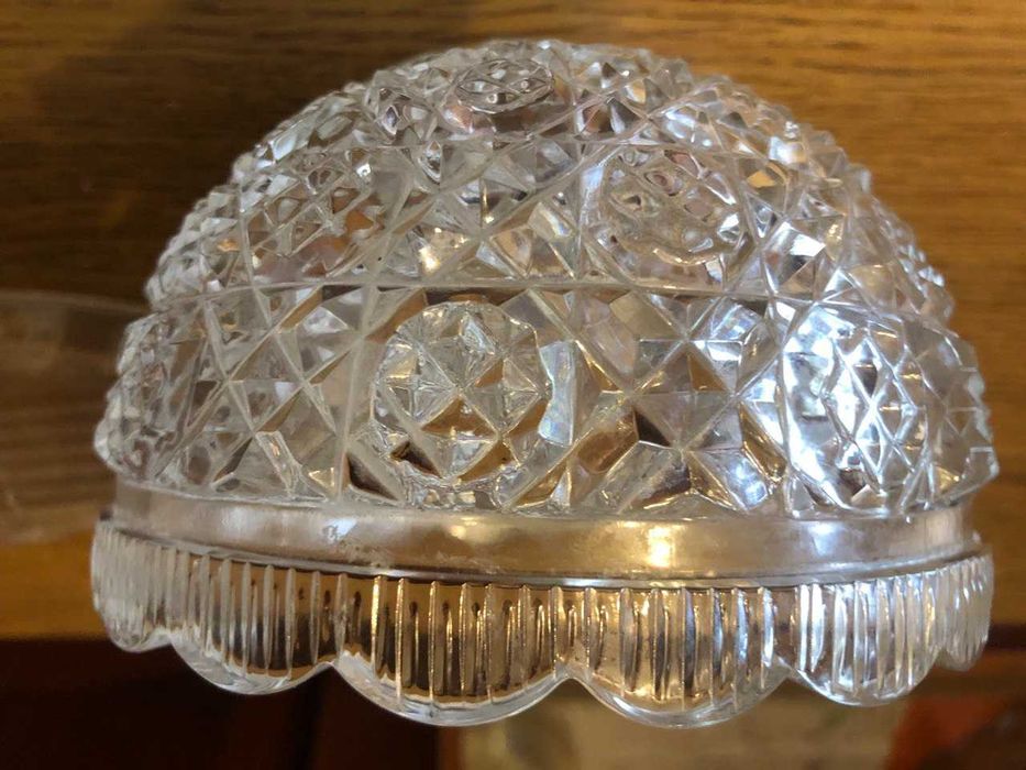 Кришталева салатниця з елементами ручної роботи