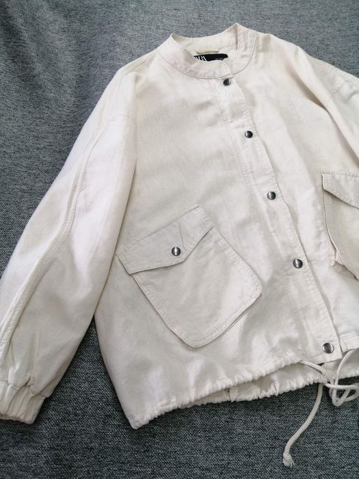 Жіноча куртка бомбер з льону ZARA розмір M