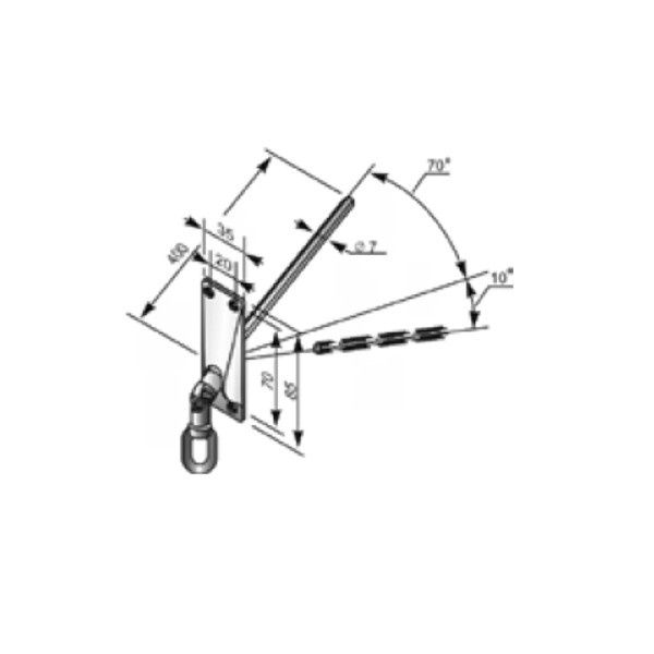 Кардан Алютех CJ7/P для ролет с аварийным открыванием