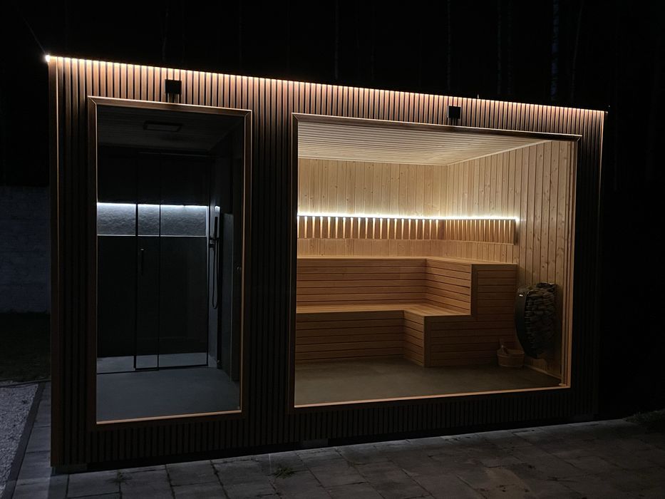 Sauna premium z prysznicem