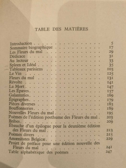 Livro "Les Fleurs Du Mal" de Charles Baudelaire