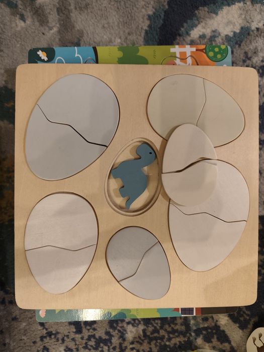 Puzzle drewniane z uchwytem tablica