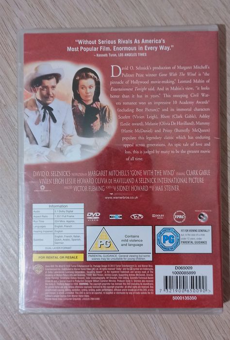 Фільм Віднесені вітром (США, 1939), колекційний DVD