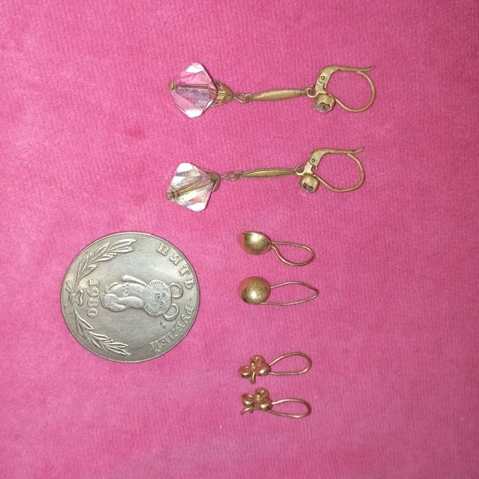 Серьги СССР редкие.позолота