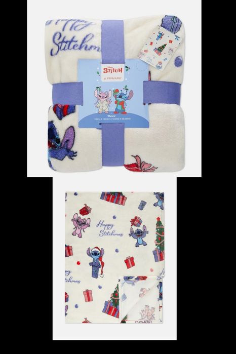 Almofada / Manta polar Disney : Stitch e Angel - Natal (novas)