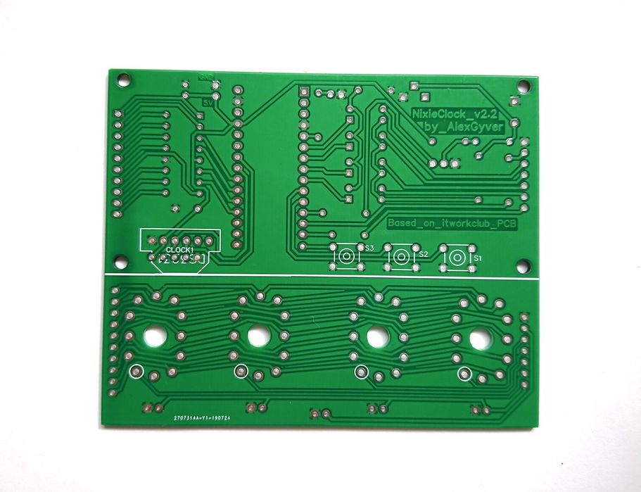 Плата для часов Nixie Clock на гри от Alex Gyver на индикаторах ИН-12: ...