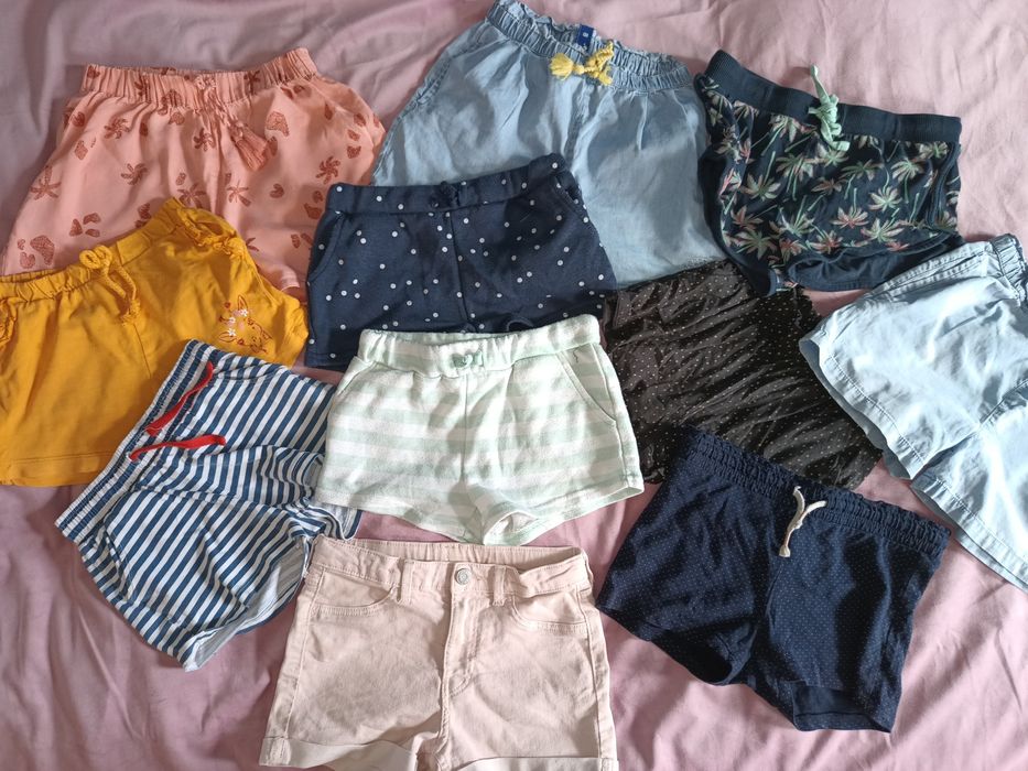 Paka 11 sztuk spodenki krótkie dla dziewczynki