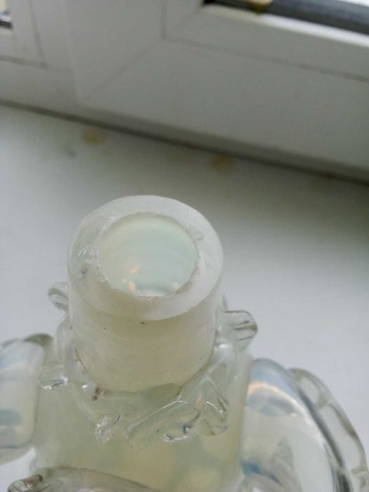 Штоф ведмідь  гутне  скло ЛКСФ