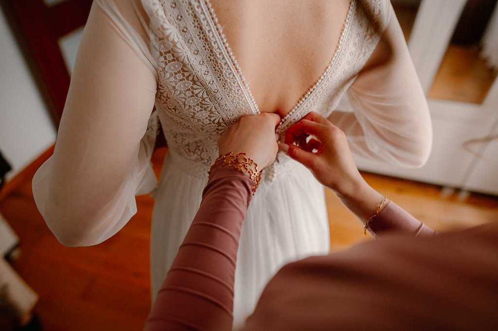 Suknia ślubna w stylu BOHO + długi welon