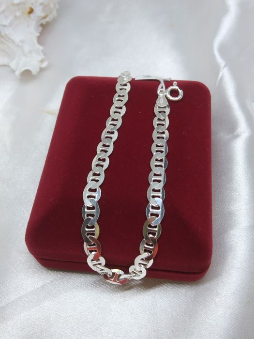 Piękna srebrna bransoletka splot Gucci, srebro 925, dł. 19 cm