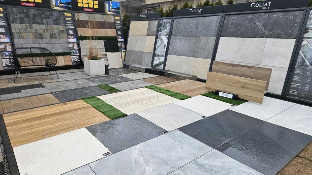 Płyta gresowa GOLIAT 60×120 cm gr. 2 cm White, Soft Grey, Taupe gres