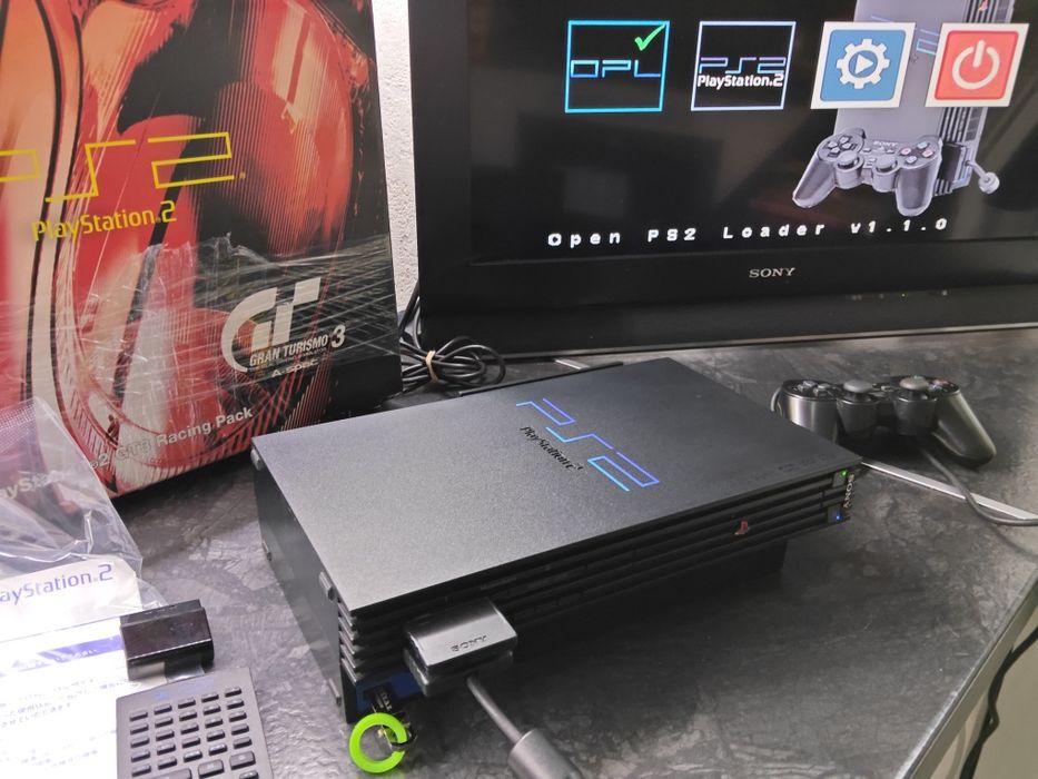 Konsola PlayStation2 GT3 Racing Pack,HDD 320GB,karton,network Adaptor