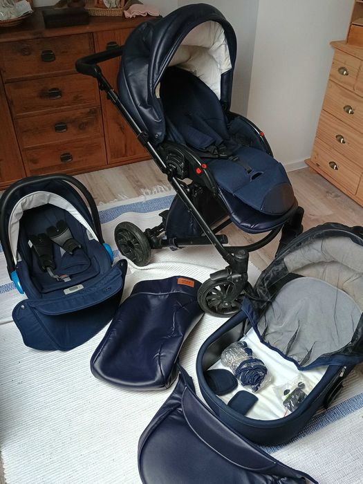Cały komplet -Wózek dzieciecy 3w1 Anex Cross