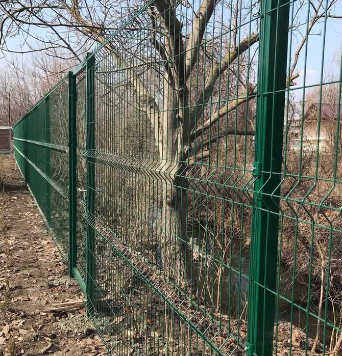 Паркан ЗД 2Д сітка металева та всі комлектуючі до неї