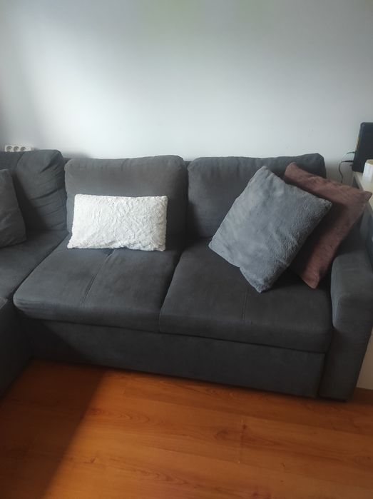 Sofá cama com chaise