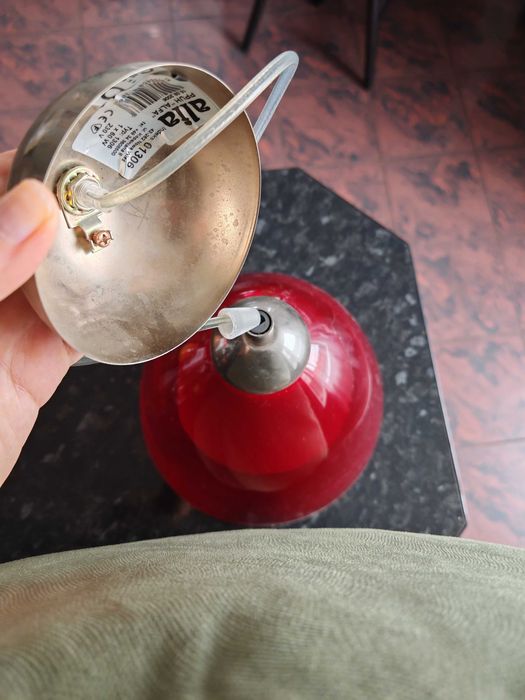 Klosz lampy sufitowej 60W bordowy/czerwony