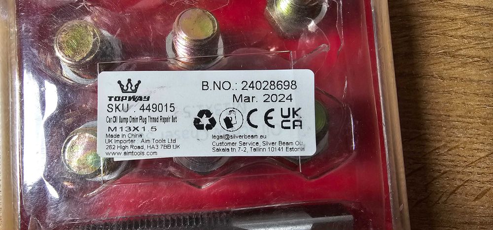 Zestaw naprawczy korków misy olejowej | komplet uszczelek i śrub