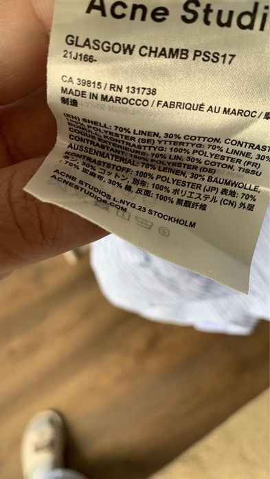 Сорочка Acne studio, льон і коттон