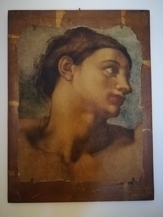 Affresco/Pintura Busto de Adão.