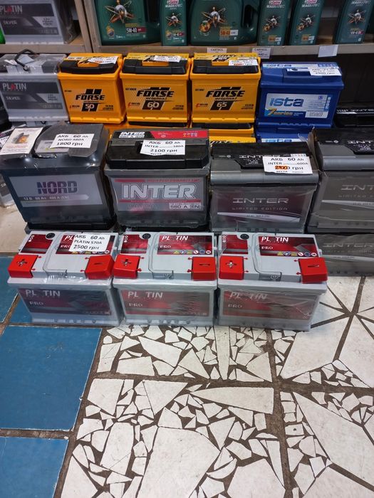 АКБ от45 до225 на все виды