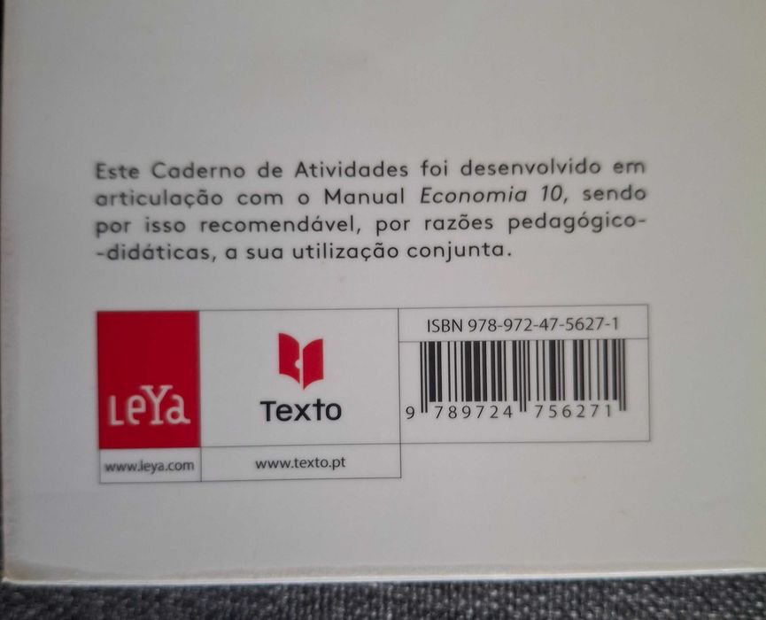 Caderno de atividades Economia A - 10 Ano
