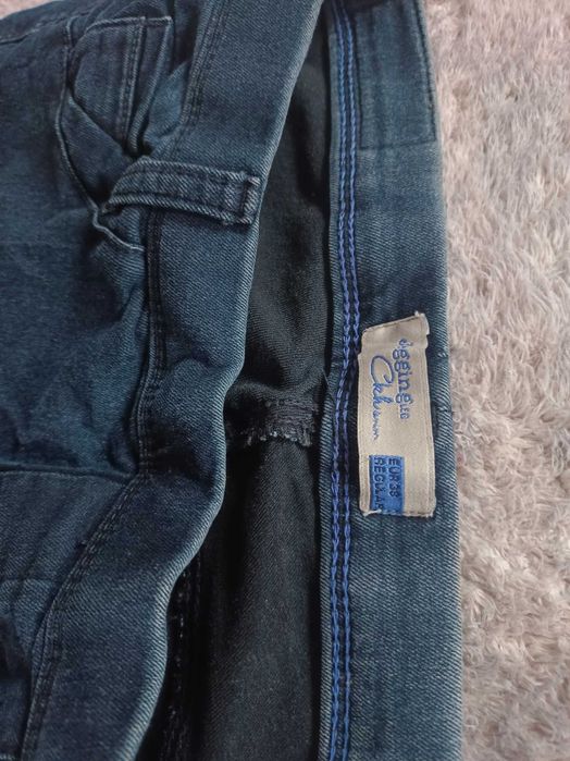 Jegginsy C&A 38, M, granatowy-marmurkowe, miękki jeans, dopasowują się