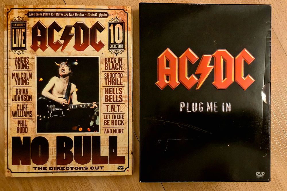 AC/DC na dwóch DVD: "Plug Me In" oraz "No Bull" jak nowe!