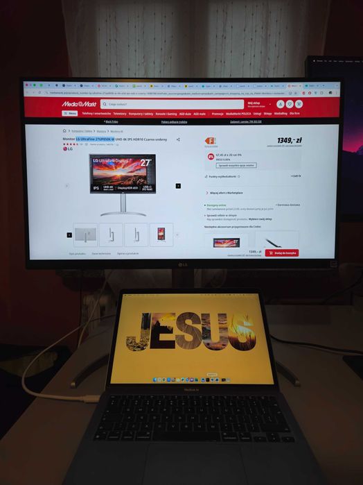 Monitor LG UltraFine 27UP850K-W UHD 4K IPS HDR10 Czarno-srebrny