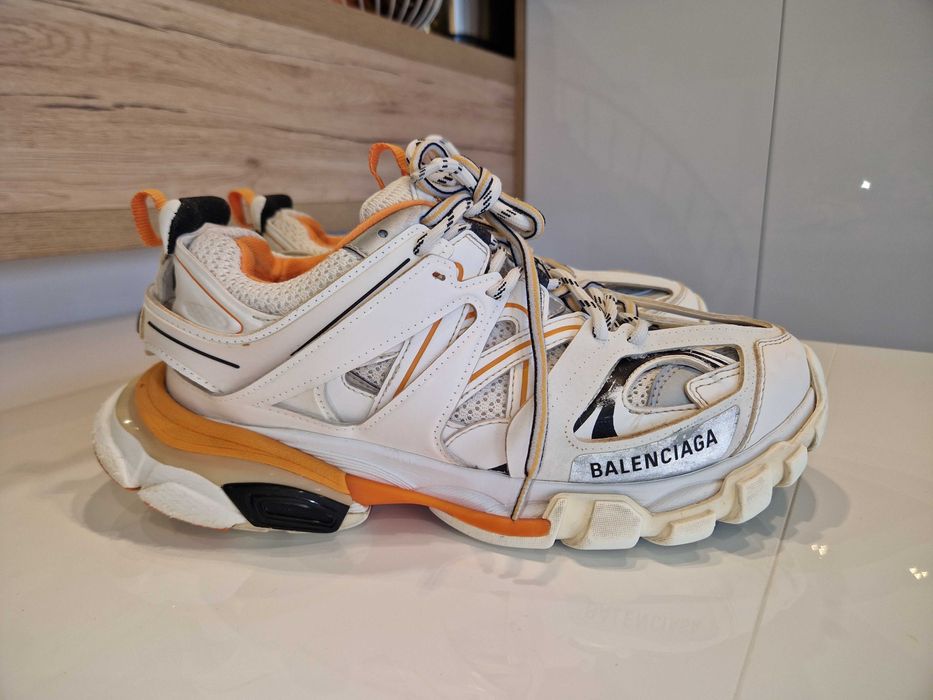 Balenciaga Track White-Orange Full Set Box Sznurówki