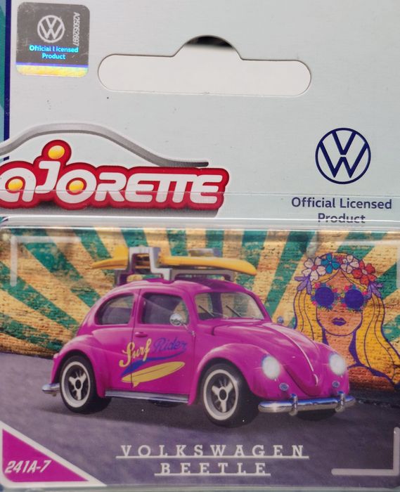 Majorette Volkswagen Beetle VW Garbus żuczek żuk deska surfer klasyk surfing luz