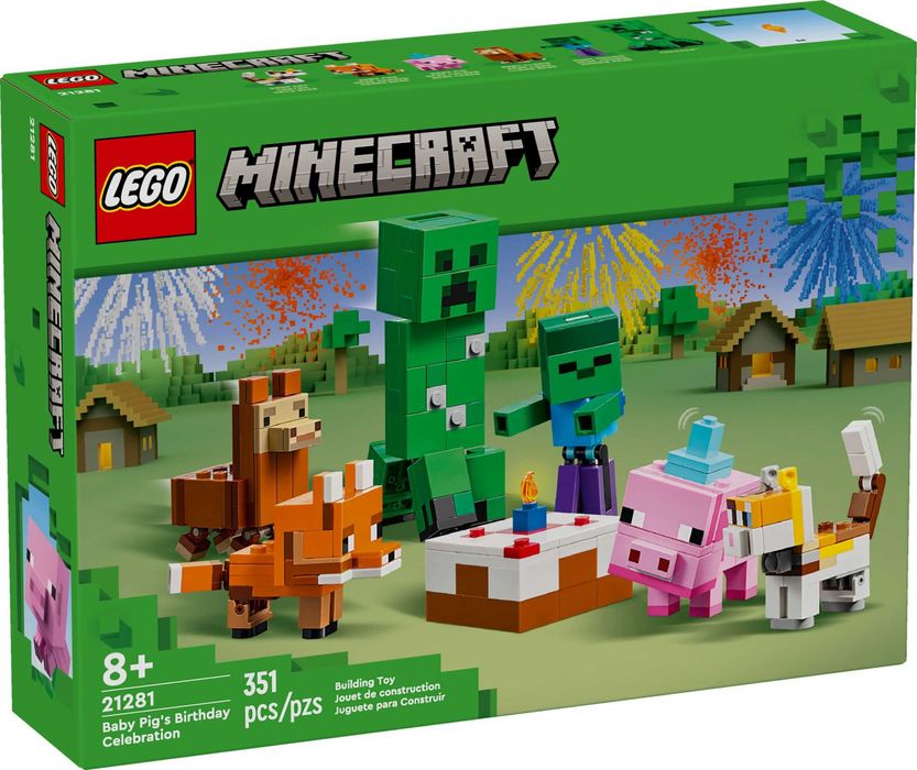 Zestaw Klocków LEGO® 21281 Minecraft - Urodziny prosiaczka