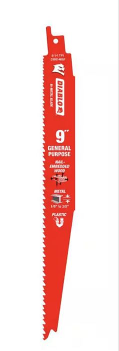 DIABLO пиляльні леза для шабельної пили.