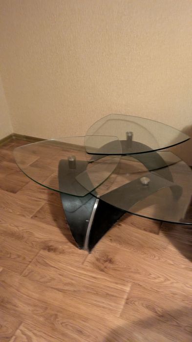 Стіл скло метал арт декор