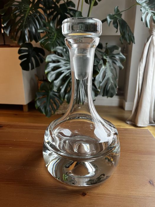 Karafka z korkiem z grubego szkła, stan idealny