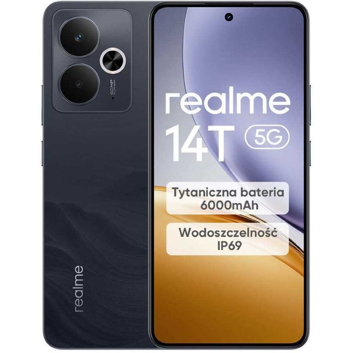 Smartfony realme 14T 5G 8/256GB Amoled 6000mAh 45W IP69 (PL)