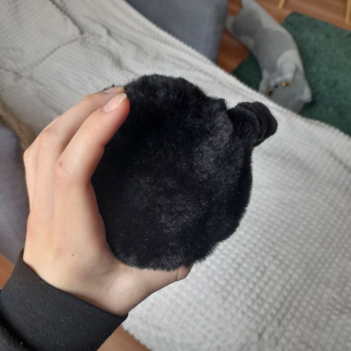 Czarne nauszniki zimowe