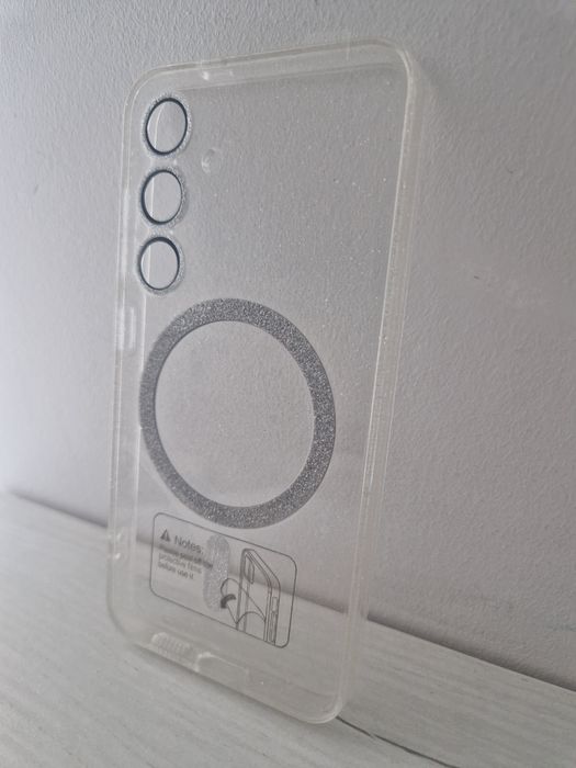 Glitter Magsafe Case do Samsung Galaxy S24 przezroczysty