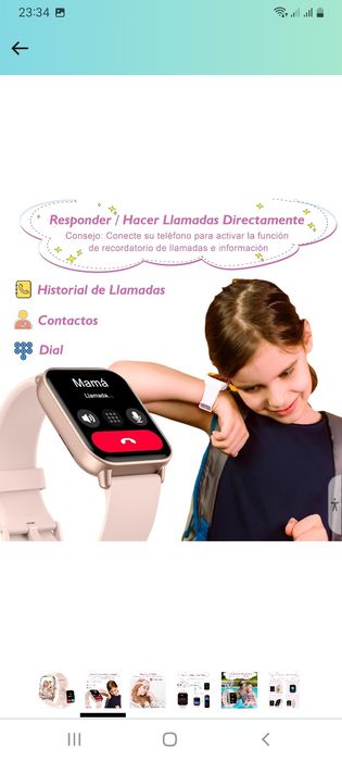 Relógio inteligência artificial de criança