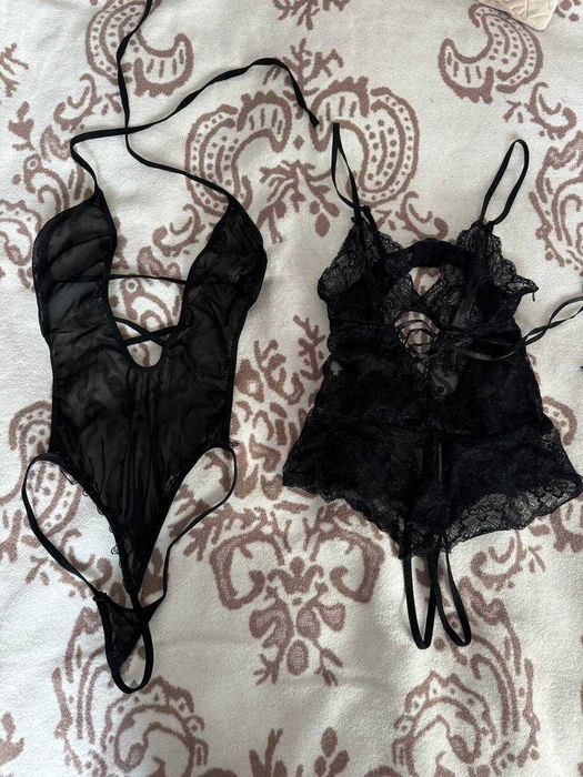 Білизна інтим боді стрінги набір підтяжки пояс панчохи сітка кружево