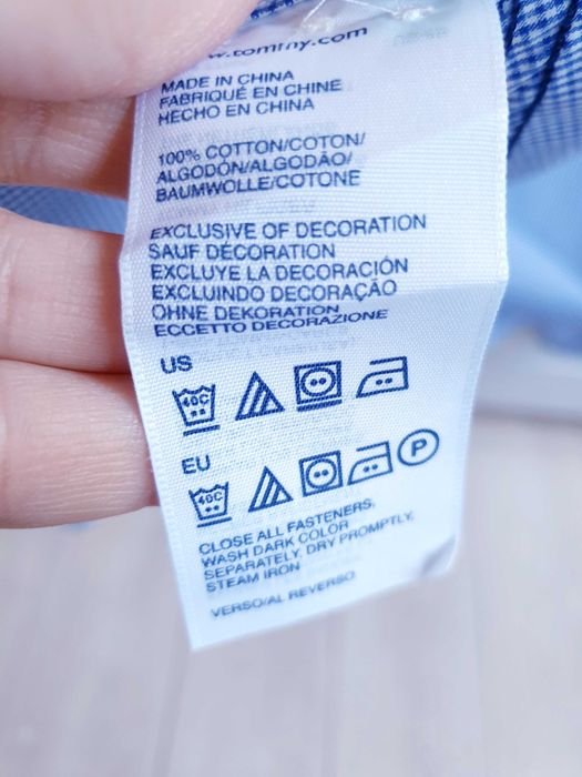 Koszula w niebieską kratę Tommy Hilfiger M męska