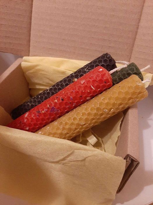 Програмні свічки з вощини та травами НАБІР