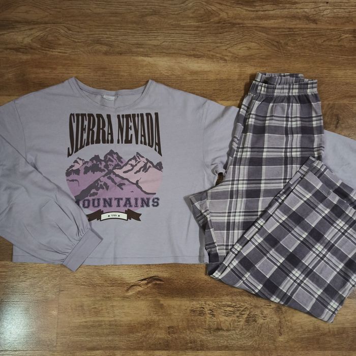 Piżama 2 częściowa spodnie + long H&M rozm. 146-152