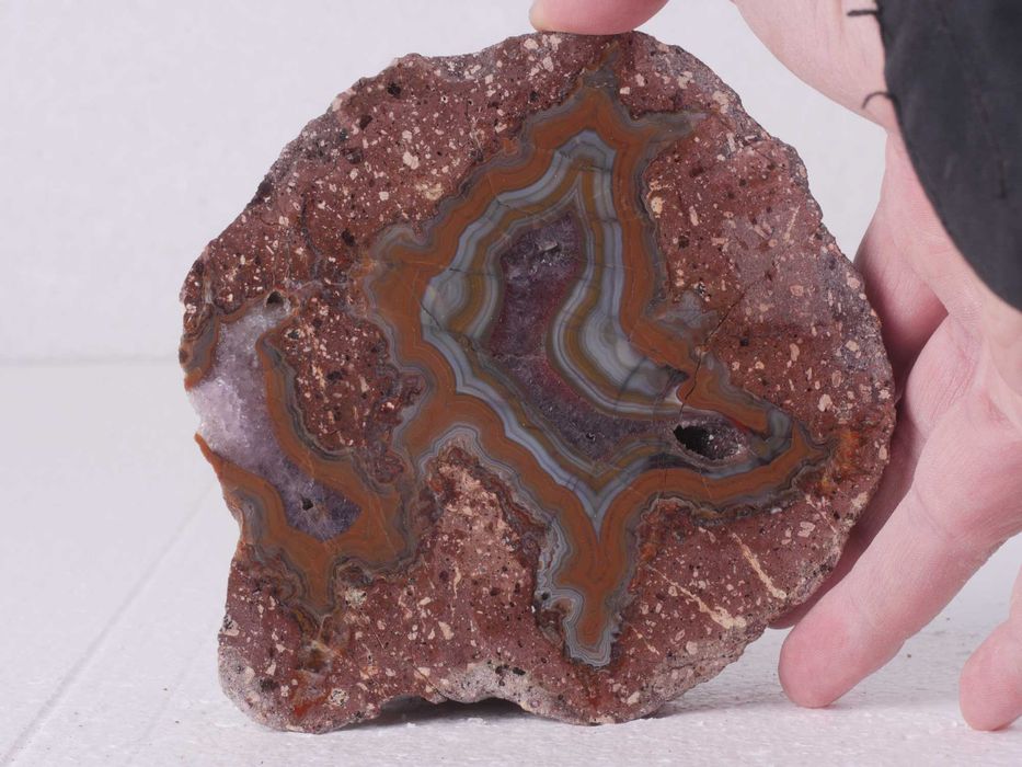 Agat ametyst z Nowego Kościoła – okaz ze starych dolnośląskich zbiorów